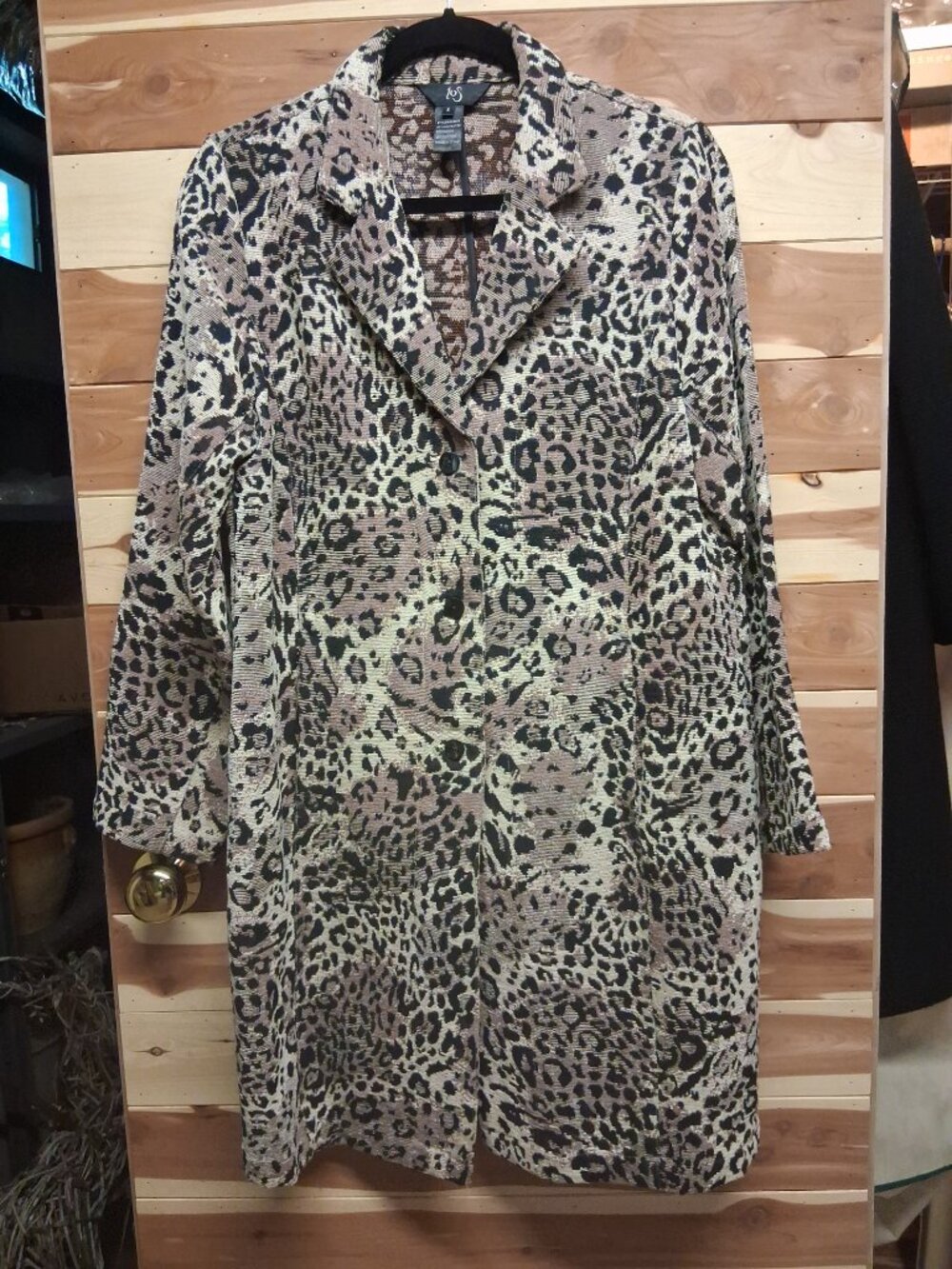 IOS Leopard Print Duster Coat - Size S